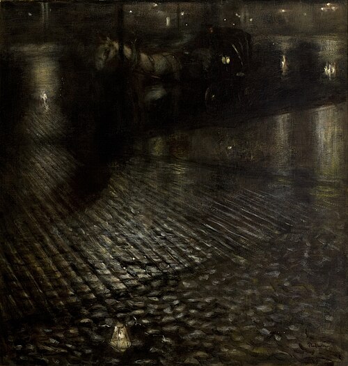 Cab in the Rain, 1896, Józef Pankiewicz