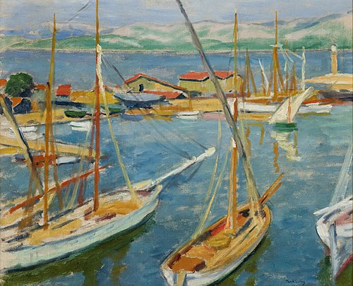 Harbour at Saint-Tropez, 1909, Józef Pankiewicz