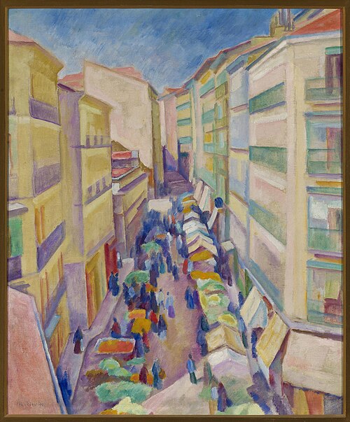 Street in Madrid., 1916, Józef Pankiewicz
