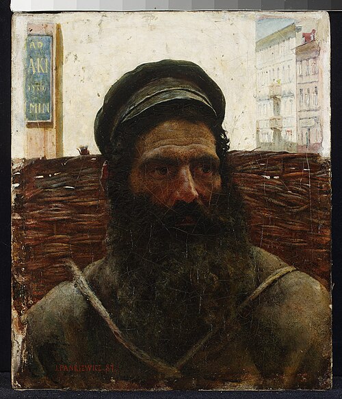 Juif avec un panier., 1887, Józef Pankiewicz