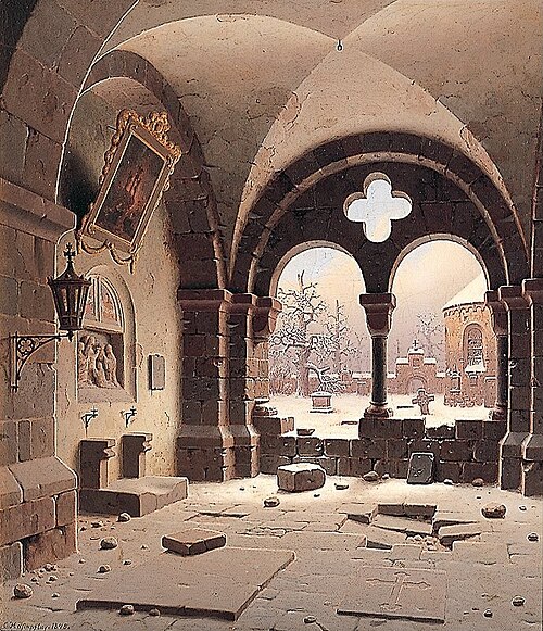 Dilapidated Chapel, 1845, Carl Hasenpflug