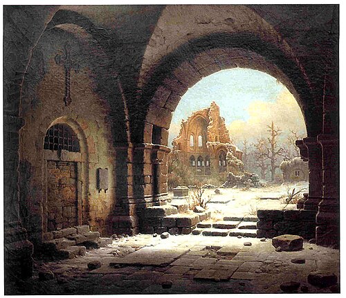Ruins of Heisterbach Abbey, 1840, Carl Hasenpflug