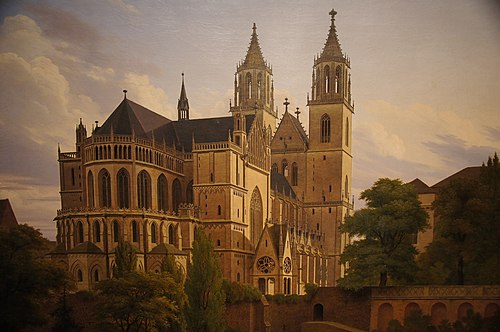 Cathedral of Magdeburg, 1828, Carl Hasenpflug