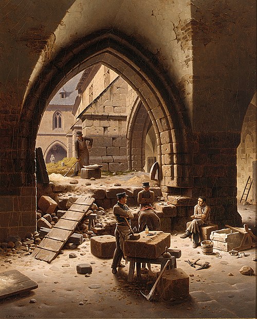 Port of the Cloister of the Liebfrauenkirche in Halberstadt, 1840, Carl Hasenpflug