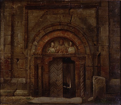 Nordwestportal der Godehardikirche, 1830, Carl Hasenpflug