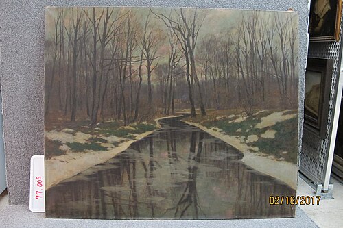 Brook, Winter, 1897, Carl Küstner