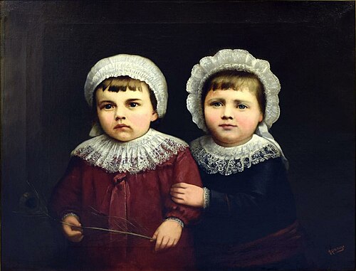 Two Small Children, 1880, Frederick A. Spang