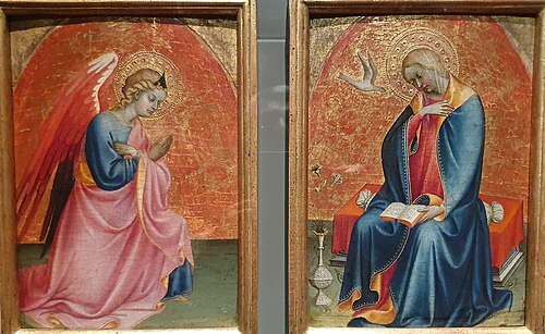 Die Verkündigung an Maria (2 Tafeln), 1410, Alvaro Pirez