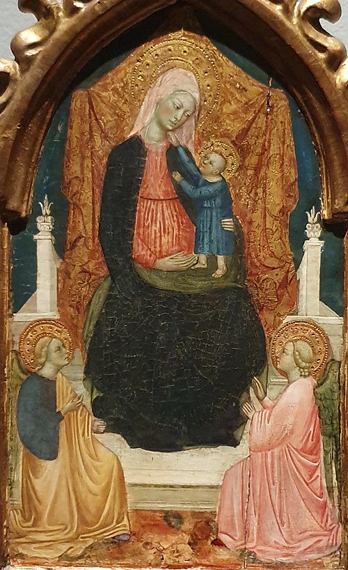 A Virgem em Majestade com o Menino e dois Anjos, 1410, Alvaro Pirez