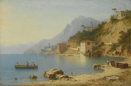 Vue de la Côté Amalfitaine, 1861, Carl Morgenstern