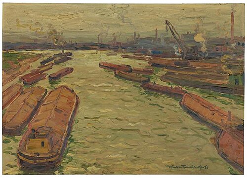 Mannheimer Hafen, 1923, Carl Müller-Tenckhoff
