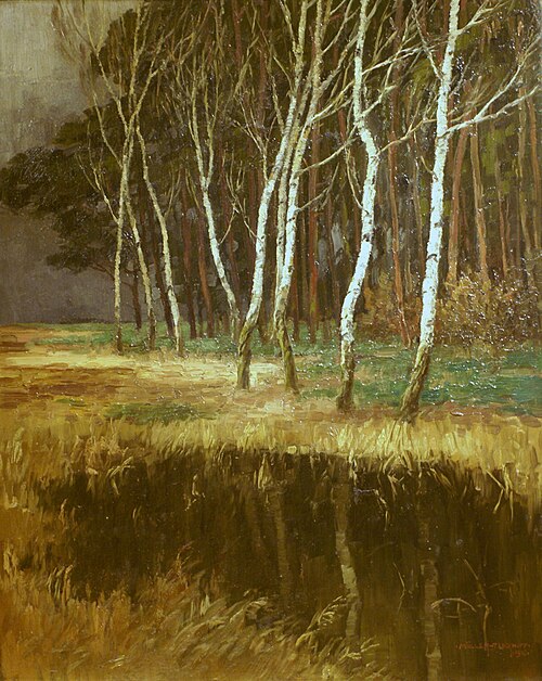 Birches at the forest border, 1916, Carl Müller-Tenckhoff