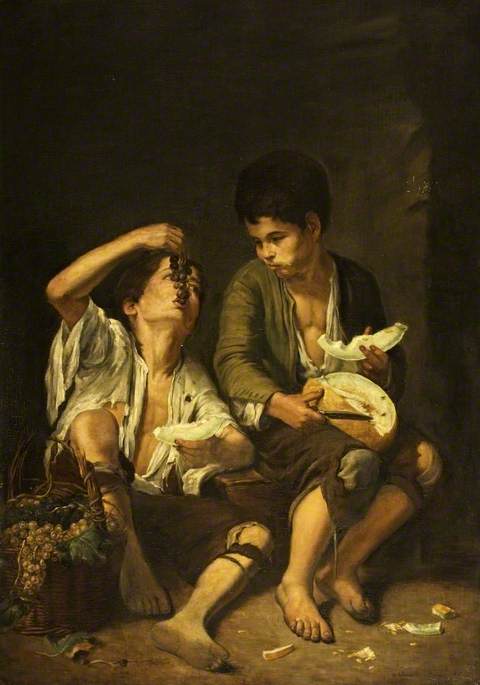 Beggar Boys Eating Grapes and Melon, 1895, Carl Reiser
