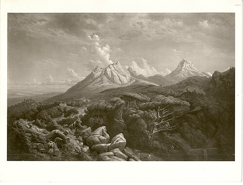 Portugiesische Gebirgslandschaft, 1860, Robert Kummer