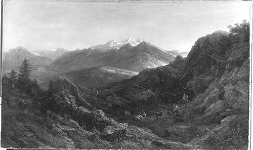 Gebirgslandschaft am Abend, 1881, Robert Kummer