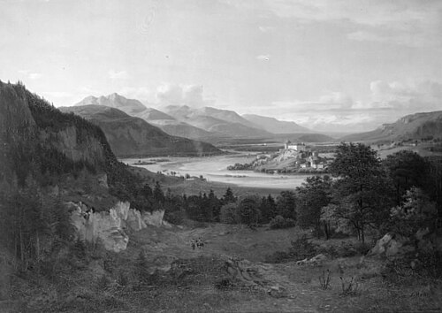 Fæstningen Kufstein i Inn-dalen i Tyrol, 1838, Johann Georg Paul Mohr