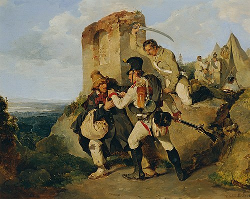 Die Gefangennahme des Spions, 1838, Carl Schindler