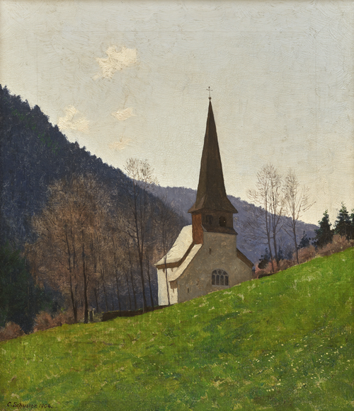 St. Oswald’s Chapel in the Höllental Valley, 1904, Karl Schuster