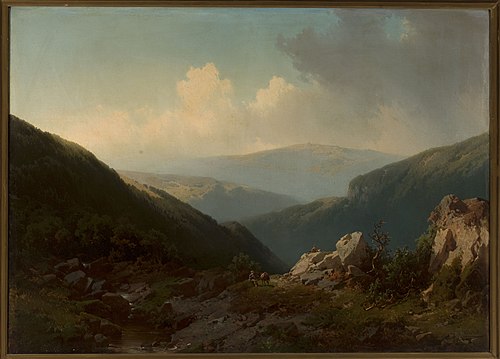 Mountain landscape, 1875, Carl Triebel