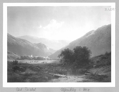 The Isenburg in the Harz ?, 1861, Carl Triebel