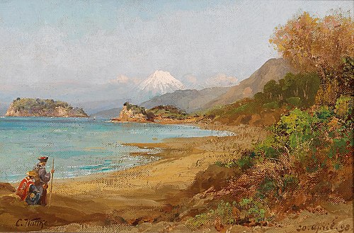 Pilgrim on Route to Mount Fuji, 1898, Carl Wuttke