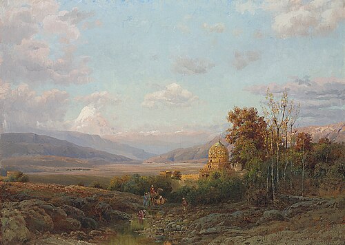 Oasis near Tehran, 1895, Carl Wuttke