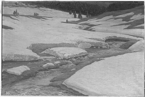 Vorfrühling im Wetterstein, 1905, Otto Rau