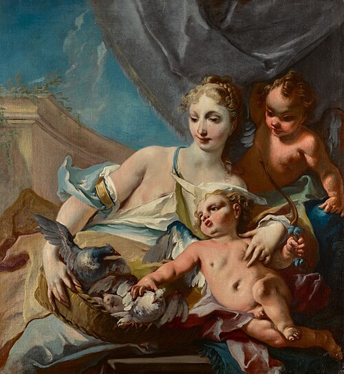Venus, Cupid and putto, , Carlo Carlone