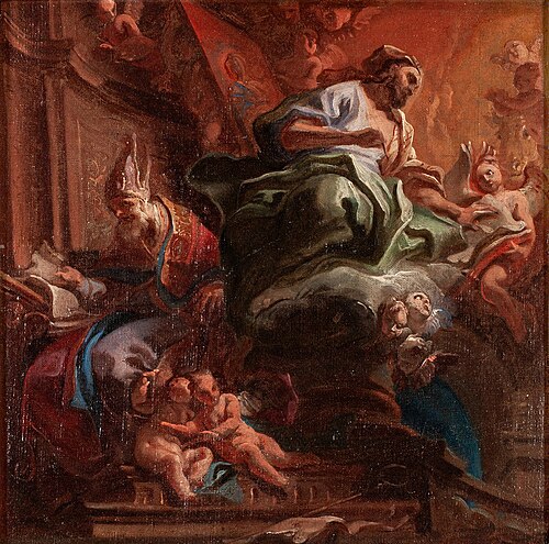 Saint Luke and Saint Ambrose, 1720, Carlo Carlone