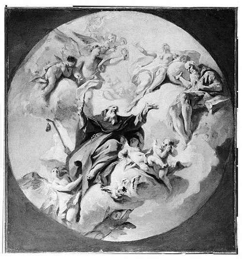 The Glorification of Saint Anthony Abbot, 1740, Carlo Carlone