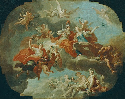 Allegorie des Friedens und der Gerechtigkeit, 1717, Carlo Carlone