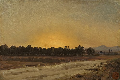 Puesta de sol (Elche), 1861, Carlos de Haes