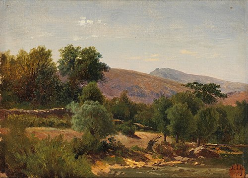 Outskirts of the Monasterio de Piedra (Aragón), 1856, Carlos de Haes