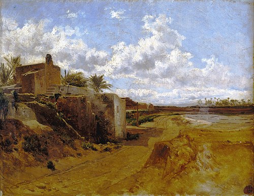 Una alquería (Elche), 1861, Carlos de Haes