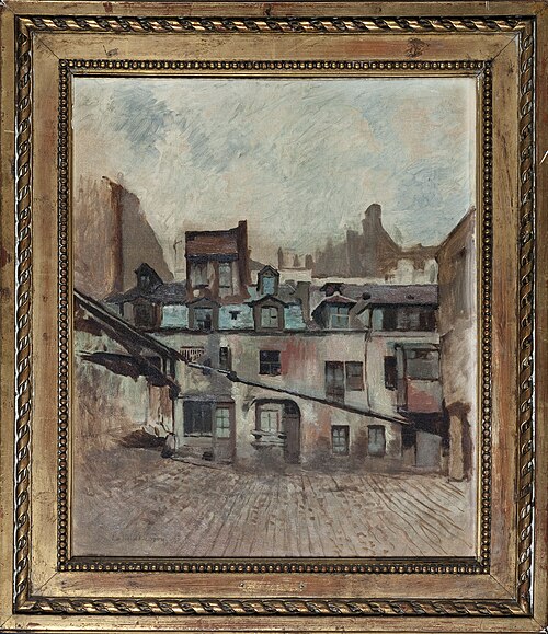 La cour de l'auberge du Cheval-Blanc, 1896, Ladislas Loery
