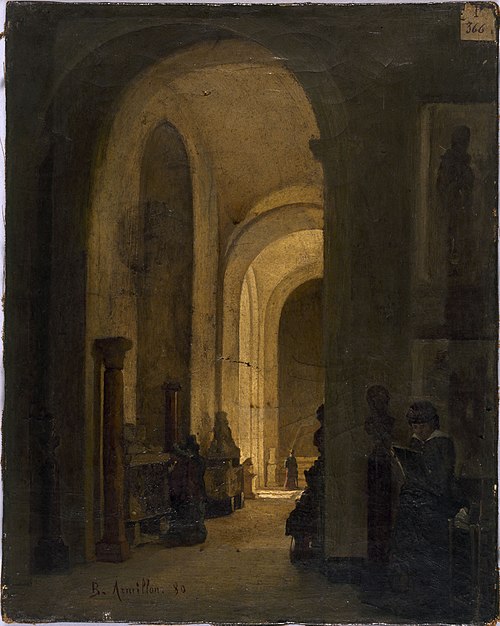 Un corridor du Louvre, 1880, B. Armillon