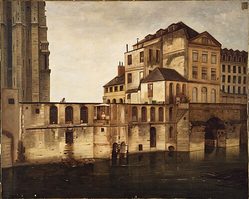 L'ancien Hôtel-Dieu et les cagnards, 1866, Eugène Burgat