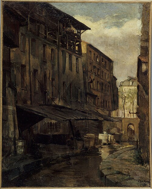 La Bièvre, rue de Valence, 1899, J. S. Le Merle