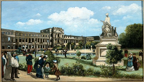 Les ruines du palais des Tuileries, après l'incendie de 1871, 1880, Pierre-François Marangé