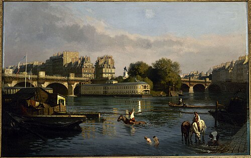 Le Pont-Neuf et la pointe de l'île de la Cité, 1860, Théophile Meunier