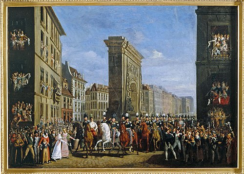 Le Passage des souverains alliés sur le boulevard Saint-Denis, le 10 avril 1814 (P520), 1815, Jean Zippel