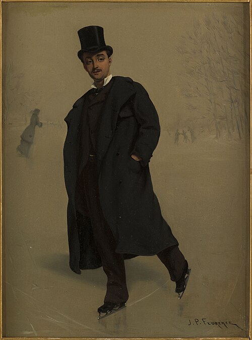 Patineur au bois de Boulogne, 1880, Prosper-Joseph Florence