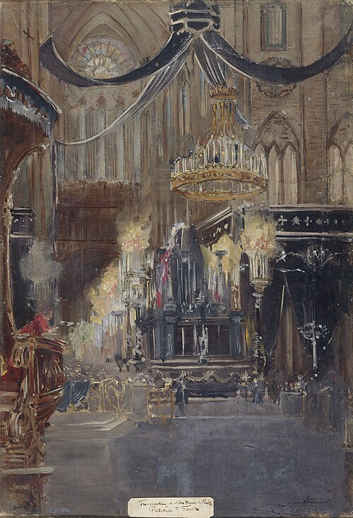 Funérailles du président Félix Faure, à Notre-Dame, le 23 février 1899, 1899, Edmond Allouard