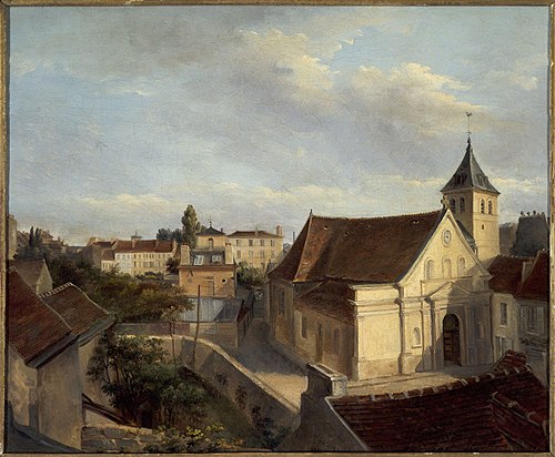 L'ancienne église de Belleville, 1852, Victor René Garson