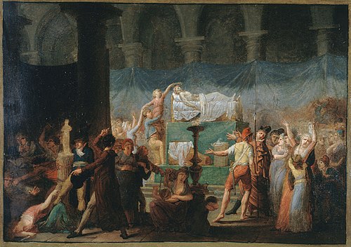 Pompes funèbres de Marat, à l'église des Cordeliers, le 16 juillet 1793, 1793, Fougeat