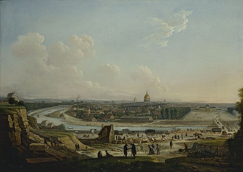 Vue générale de Paris, prise de la colline de Chaillot, 1818, Seyfert