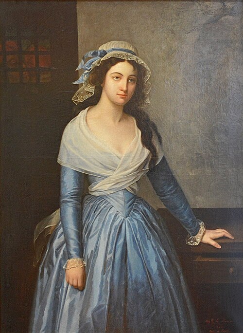 Charlotte Corday dans sa prison, 1842, Augusta Lebaron-Desves