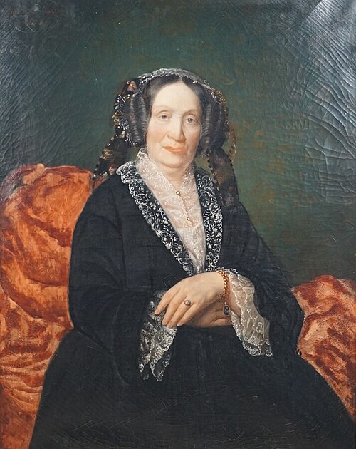 Portrait de femme assise, 1852, Augusta Lebaron-Desves