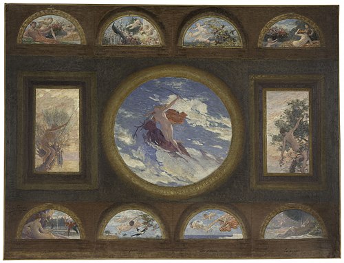 Esquisse pour la salle à manger de l'Hôtel de Ville de Paris : La Terre bienfaitrice et nourricière , 1892, Jules-Jean Ferry