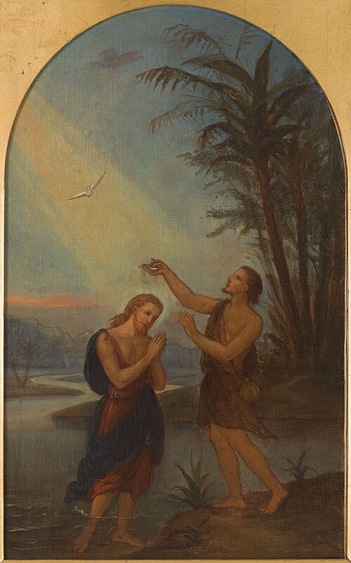 Esquisse pour l'église de Montrouge : Baptême du Christ, 1869, Mathilde Duckett
